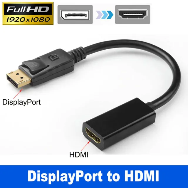25cm DisplayPort Display Port DP Male to HDMI Female Adapter Converter 1080P