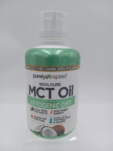 Purely Inspired MCT Oil Ketogenic 31 Servings 16oz Bottle Flavorless EXP  10/23