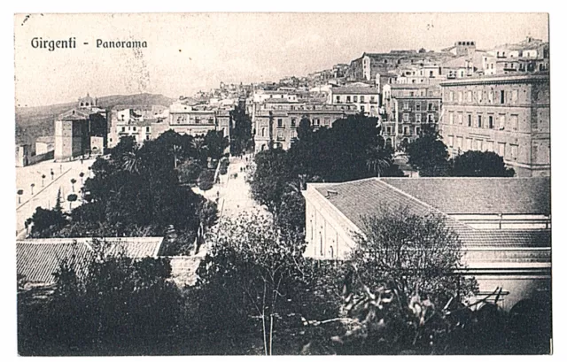 Cartolina Girgenti (Agrigento) - Panorama - Vg 1916