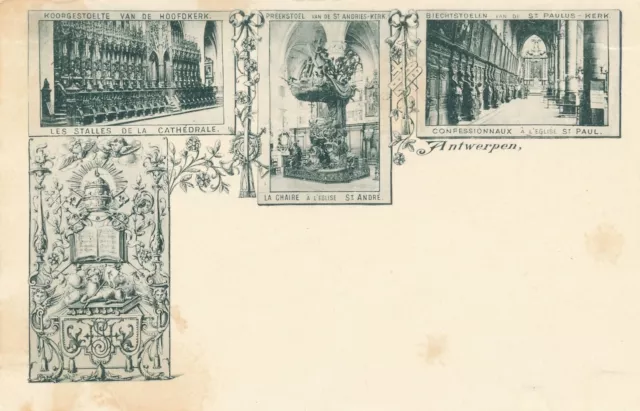 ANTWERP – Four Scenes – Antwerpen – Belgium – udb (pre 1908)