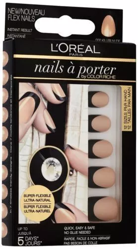 L'Oreal Nails A Porter Color Riche Press on False Nails  Killer Nude No Glue