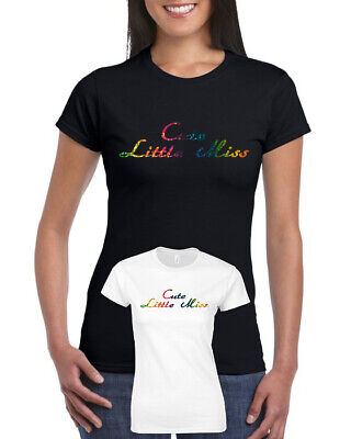 Little MISS T-shirt maglietta personalizzata Adulti WOMEN'S Kids Girls