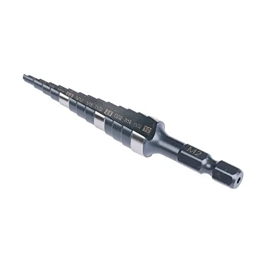 Jerax tools Quick Change Step Drill Bit Double Fluted M2 High Speed Steel Dri...
