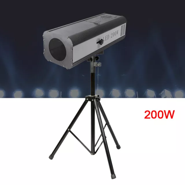 200W LED Follow Spotlight Lighting Fixture Stage Light W/ Stand Effects Light