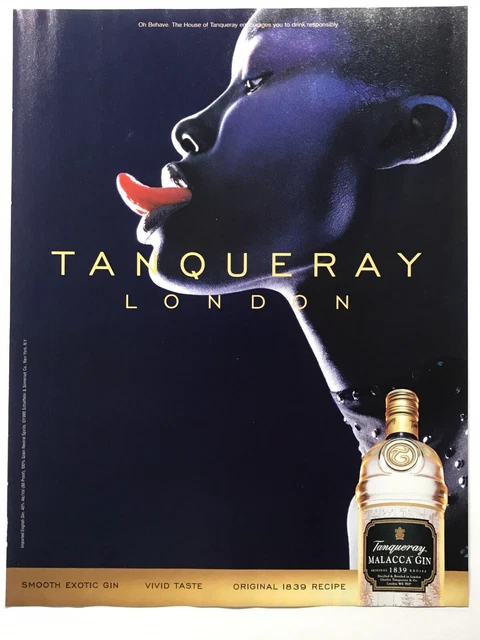 Tanqueray Gin Print Ad Female Model w/backlit Tongue 2000 8x10-1/2” MAX59