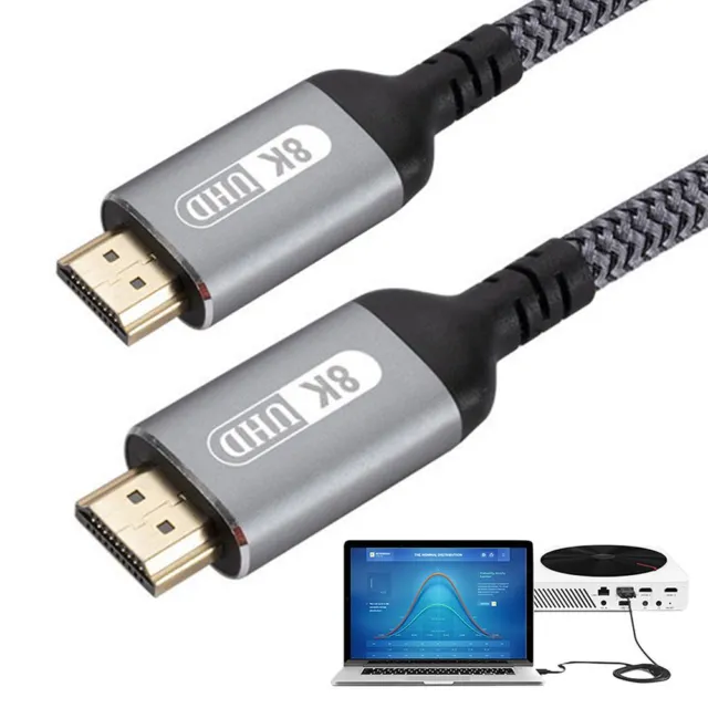 Cordon HD Câble HDMI-compatible 2.1 8K @ 60HZ 4K @ 120Hz For PS5 XBox Projector