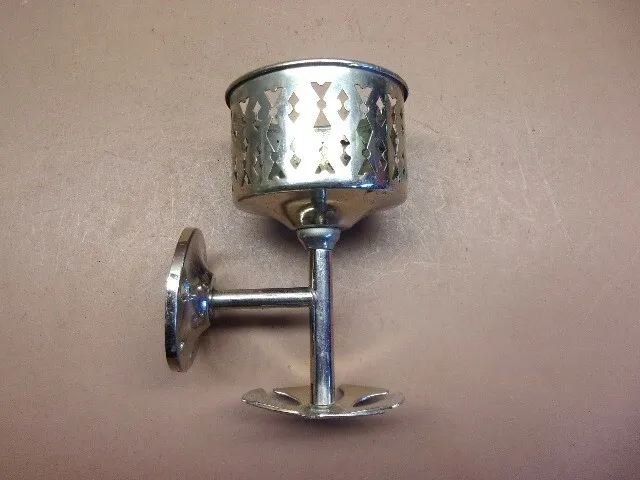 Antique Wilwear Plated Brass Silver Six Toothbrush  & Cup Holder Nautical Use