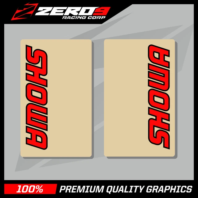 SHOWA UPPER FORK Decals Motocross Graphics Mx Graphics Enduro Clear Red