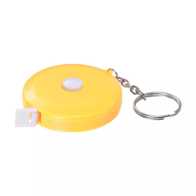 Measuring Tape 1.5M/60" Retractable Tape Measure with Key Chain, Light Yellow