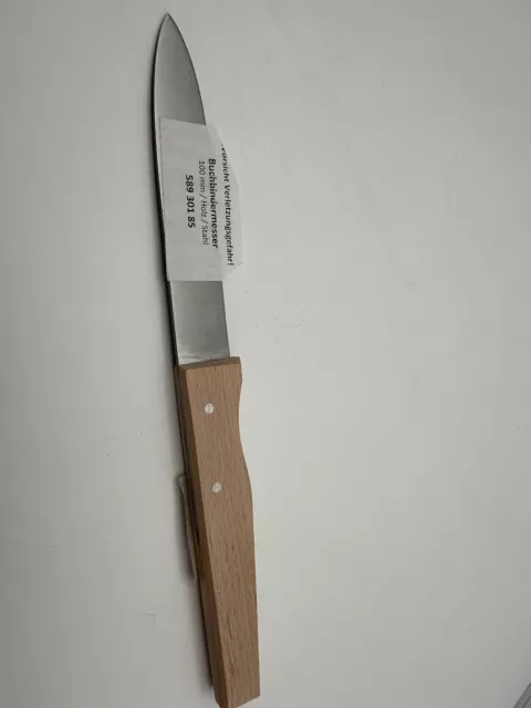 HaWe Buchbindermesser 100mm Stahl Holz Griff Messer sehr scharf 3