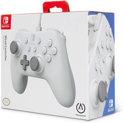 Manette Filaire (( Sans Palette )) Blanc Mat Nintendo Switch Neuf Officiel