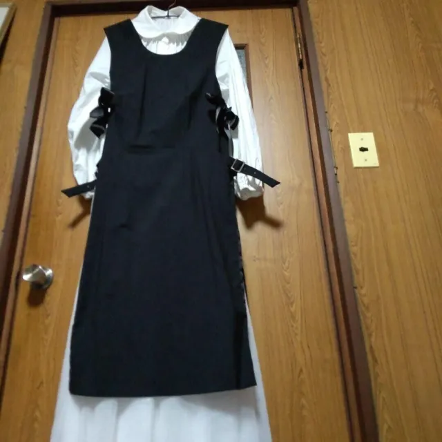 Comme des Garçons Keininomia Apron Dress Black Asymmetrical Size S