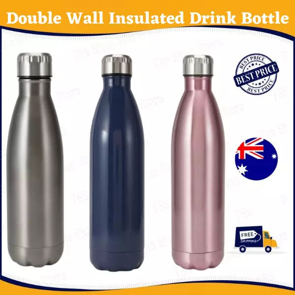 Stainless Steel Vacuum Water Bottle Insulated Sports Drink Cup Flask