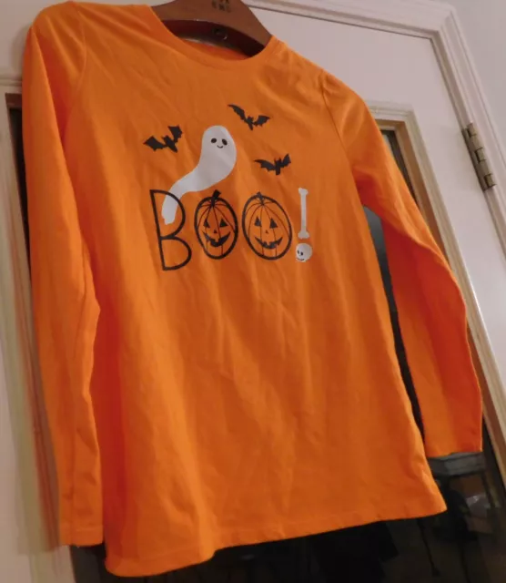 Childrens Spooky Vibes Pumpkin Graphic cotton polyester Loose Fit shirt 2