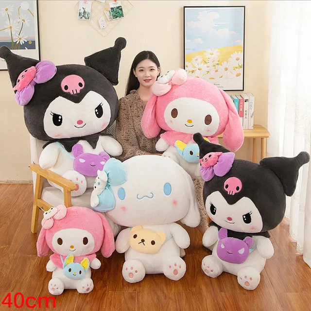 40cm Kuromi My Melody Plush Toy Soft Doll Cartoon Cute Pillow Anime Figure Gifts