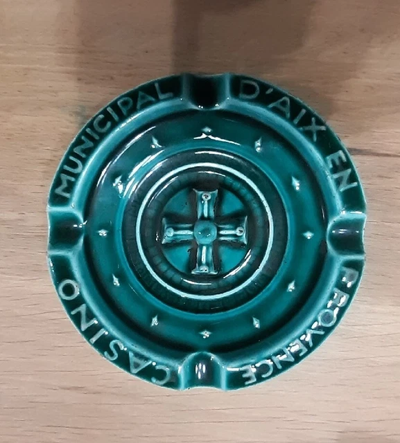 Rare Ancien CENDRIER Porcelaine CASINO AIX EN PROVENCE Proceram Aubagne