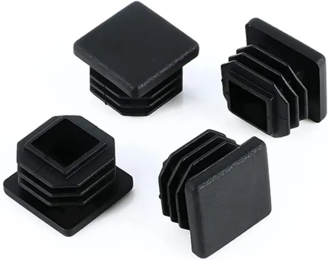 1.5 Inch (38 Mm) Square Plastic Plugs Tubing End Caps for Square Tubing Post (8