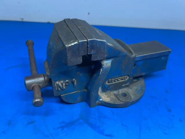 VINTAGE Record No. 1 BENCH VICE 3" Jaw - 3.5" Opened  MADE IN ENGLAND