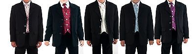 Boys Suits 5 Piece Black Suit Wedding PageBoy Formal Party 5 colours 0-3m-14Yrs