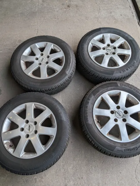 Radsatz Alufelgen 195/65 R15 5x112 ET50 Continental VW Golf, AUDI, Skoda