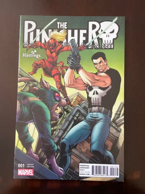 The Punisher #1 Vol. 11 (Marvel, 2016) Hastings Exclusive Nauck Variant, NM-/NM