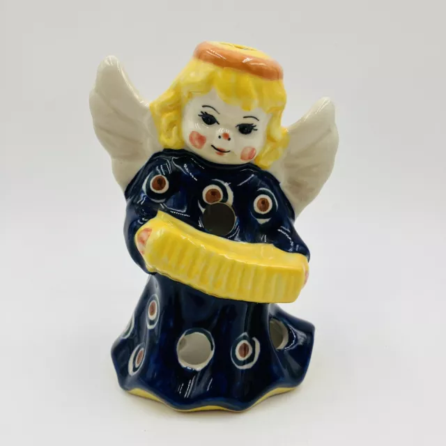 Vintage Polish Pottery Angel Tea Light Luminary Candleholder Angel