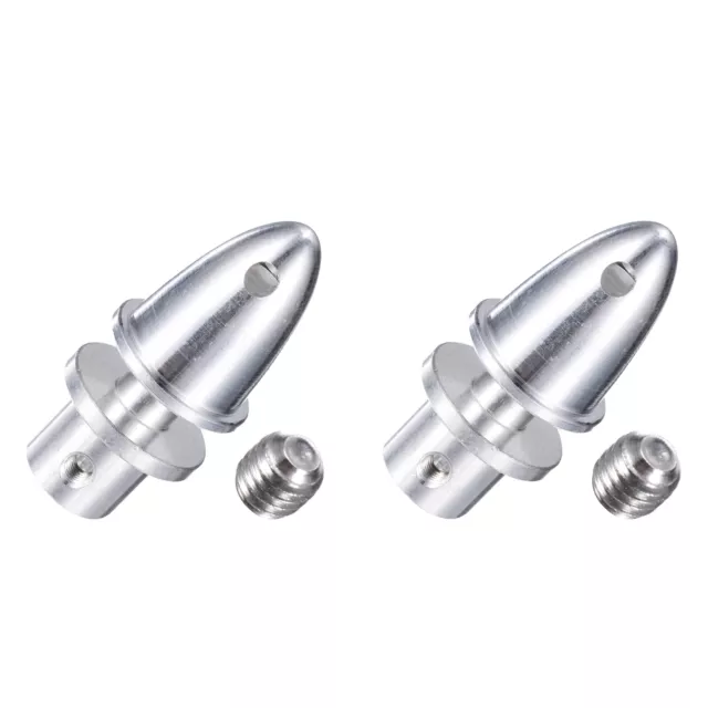 2PCS 2.3mm RC Plane Spinners Fastening Propeller Adapter with 2 Machine Screws