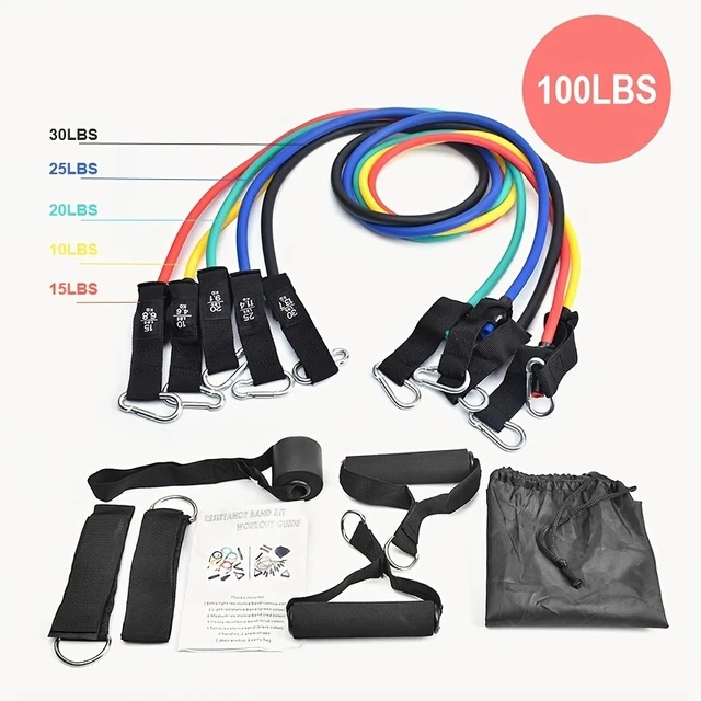 Exercise Resistance Bands With Handles 5 Fitness Workout Bands