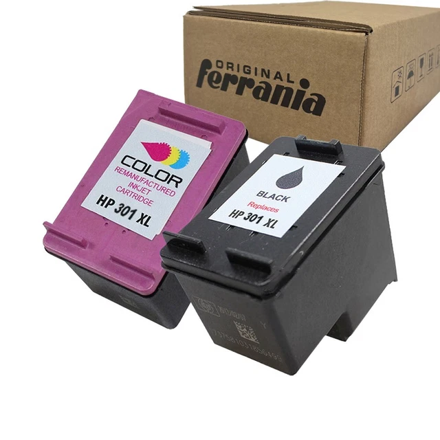 2 Cartucce Rigenerate HP301XL BK/CO per Deskjet 2510 ENVY 4500 Officejet 4630