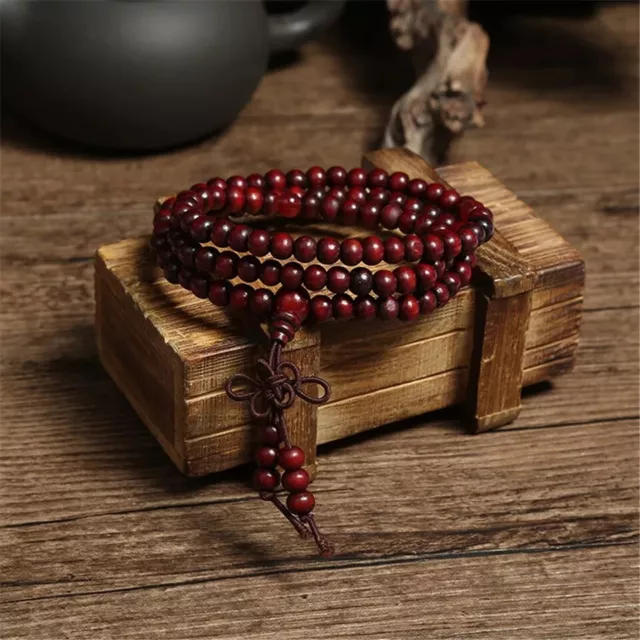 Armband Buddha Holzperlen Buddhistische Gebetskette Hinduismus 6mm Mala