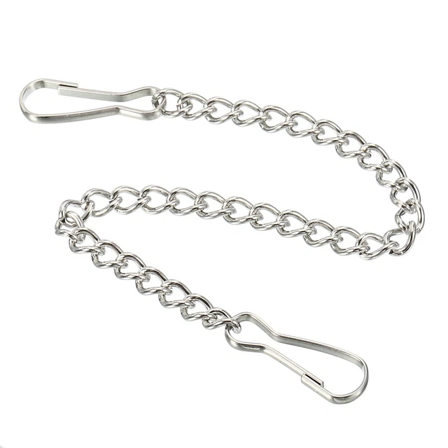 Sourcingmap, catenine da appendere, lunghezza 24 cm, con gancio a forma di S, per cesto di piante, lanterna, colore argento, confezione da 2