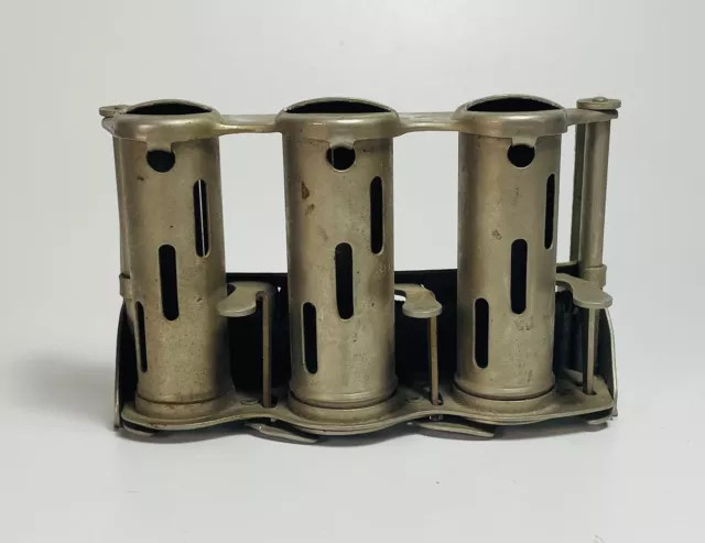 Vintage Metal Coin Dispenser Money Exchanger 3 Barrel Collector Item