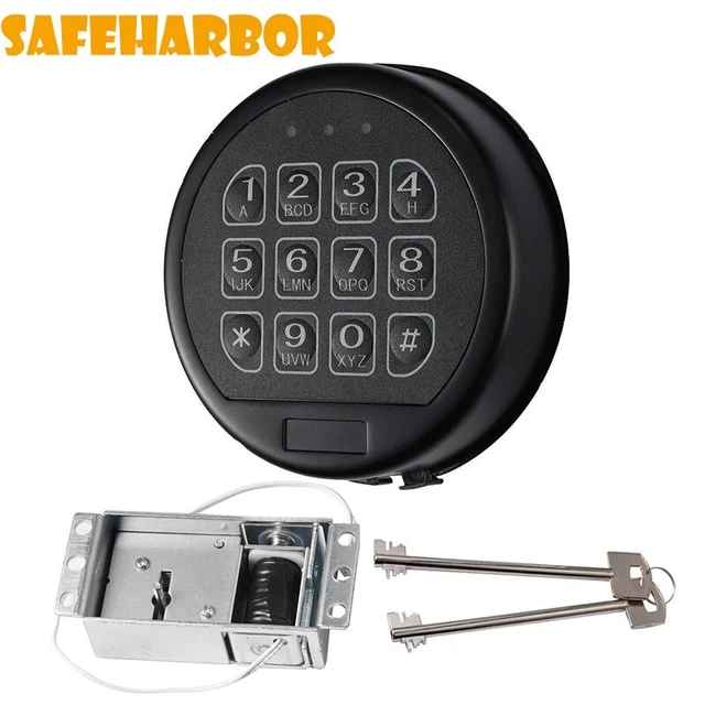 BLACK GUN SAFE Replacement Lock Electronic With Solenoid Lock & 2