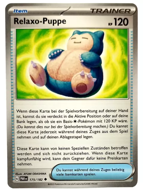 Pokemon Karte: Relaxo-Puppe 175/182 Paradoxrift Deutsch NM