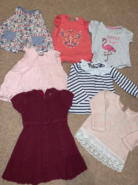 Baby girl 6-9 months bundle set outfit summer dress tops T-shirts floral