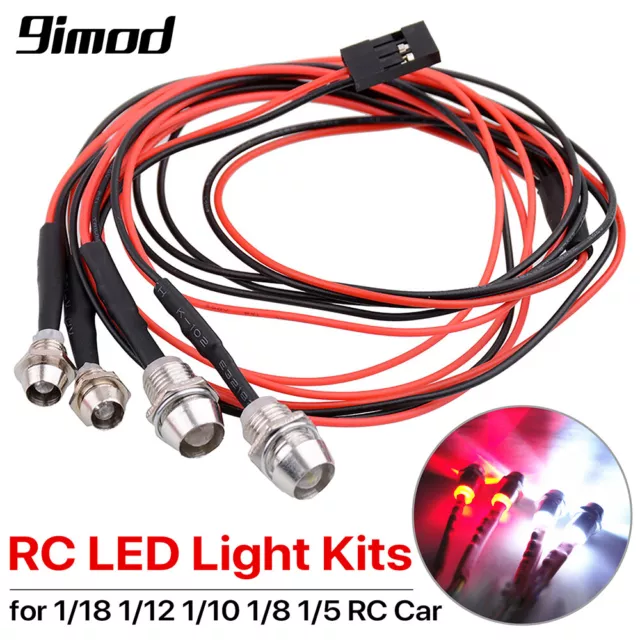 9IMOD RC LED-Lichtset für 1/18 1/12 1/10 1/8 1/5 Traxxas HSP SCX10 RC-Autolampe