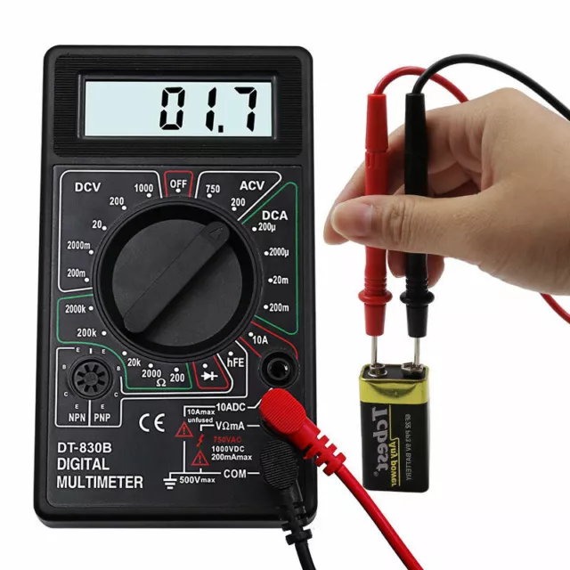 DT830B LCD Digital Multimeter Voltmeter Ammeter Ohmmeter Volt AC DC Tester Meter