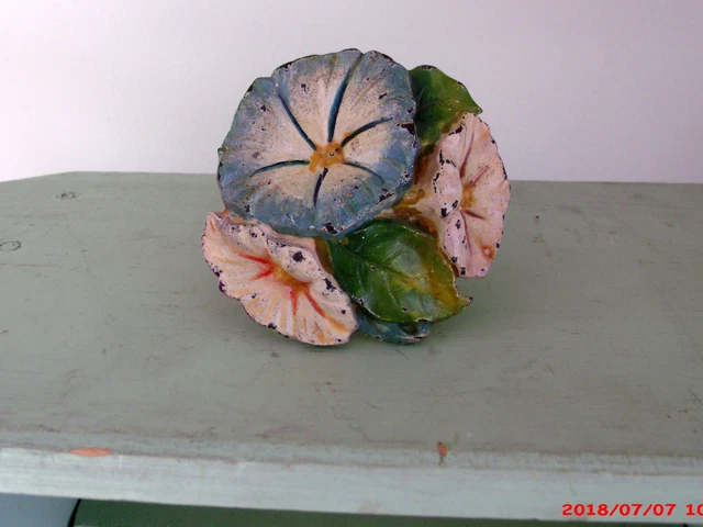 Hubley Cast Iron Curtain Tieback Morning Glory Cottage Core