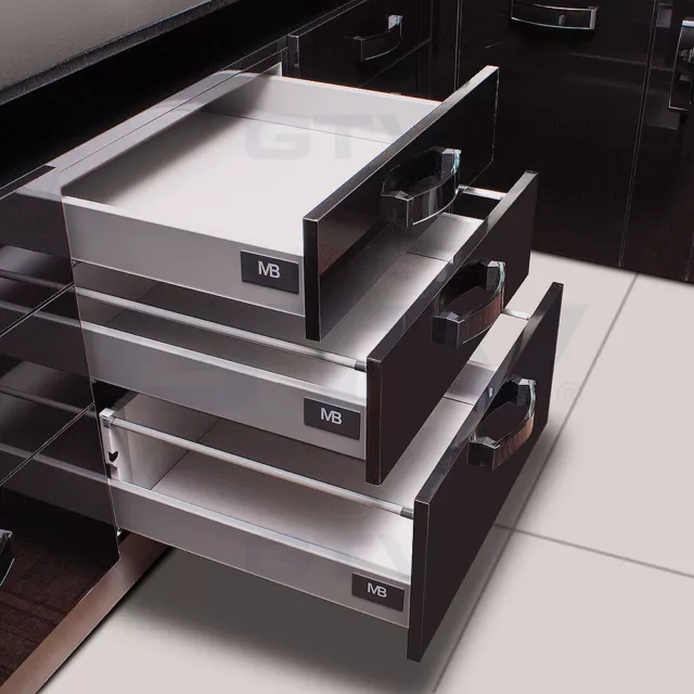 Schubladensystem Küchenschublade Schublade | MODERN BOX A-Klein Grau oder Weiß