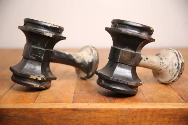 Vintage cast iron elevator light wall sconces double globe industrial lamps