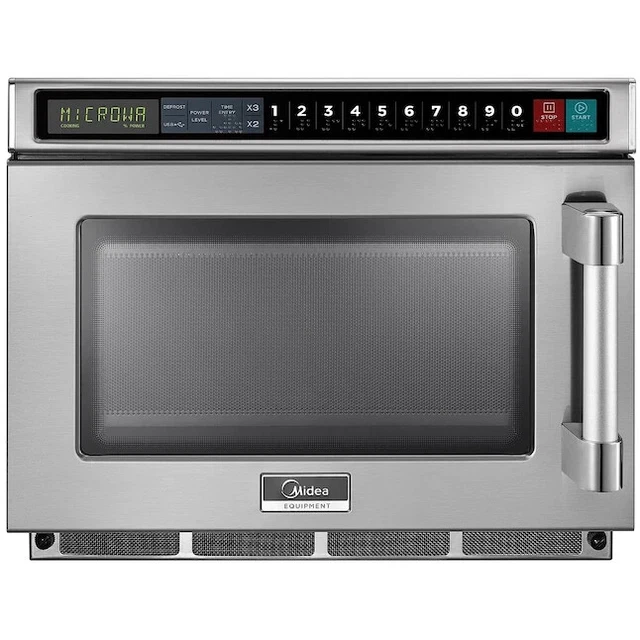 Midea 1217G1S 1200 Watts Medium Duty Scanning Commercial Microwave Oven, 0.6 ...