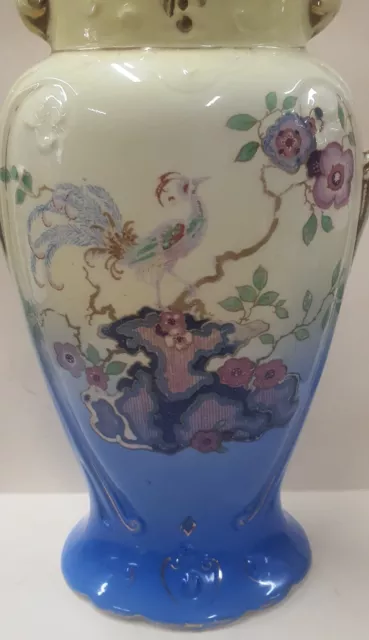 ANTIQUE L & SONS LTD HANLEY ENGLAND FLORAL VASE Circa 1920's 2