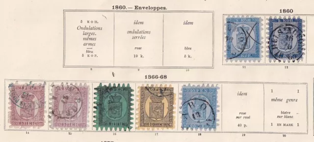 Finland 1860 Collection of 7 CLASSIC stamps / HIGH VALUE!