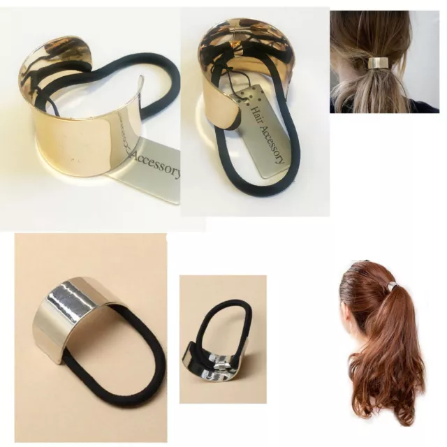 Ponytail Ring Hair Cuff Elastic Band Cover Rope Holder Women Tie Hairband Ties