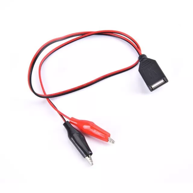 Alligator Test Clips Clamp To USB Male Female Connector Cable Wire Adapter 5#w#