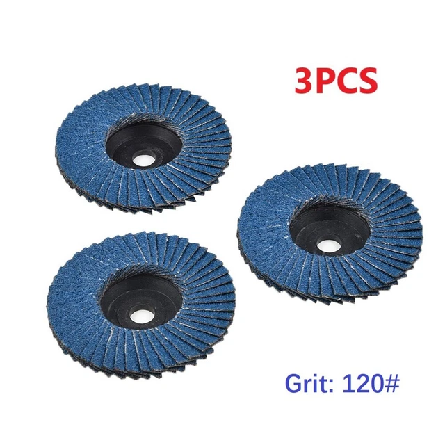 Ruedas de lijado de calidad premium 3 piezas 7,6 cm discos solapa plana para metal
