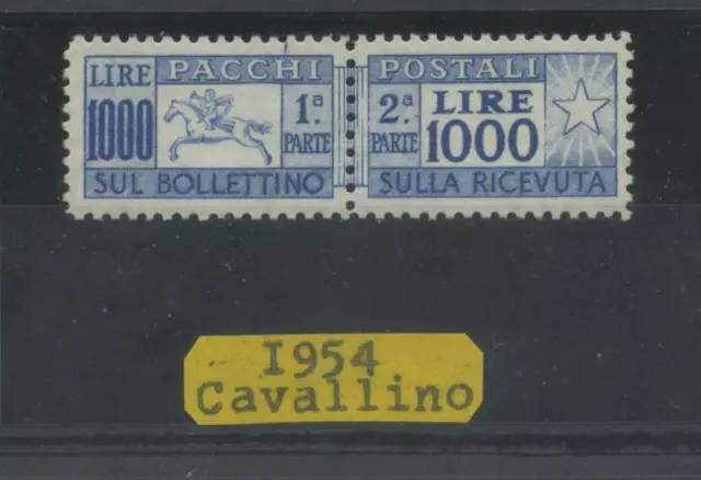 Repubblica 1954 Cavallino 1000L. ** Lusso Cert.