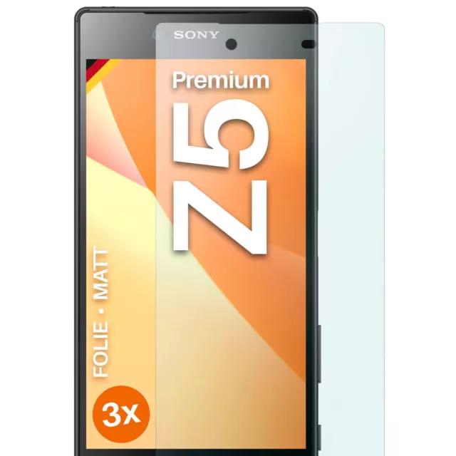 3x Film de Protection Mat pour Sony Xperia Z5 Premium D'Écran 4H Fin Antireflet