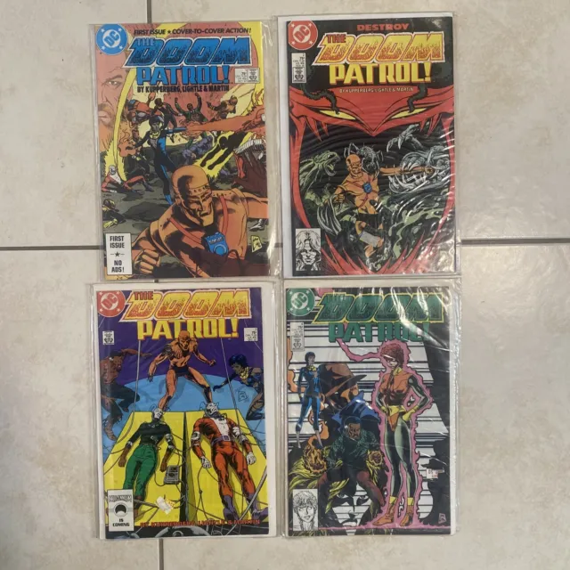 Comic Book Lot of 4 The Doom Patrol #1, 2, 3 and 4 1987 DC Comics…Ships Fast