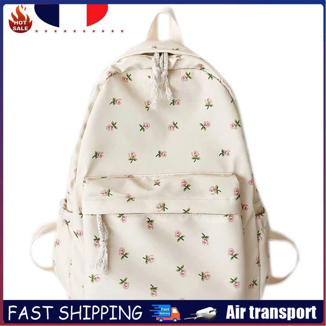 Fashion Floral Printed Backpack Student Travel Large Capacity Schoolbag (A)